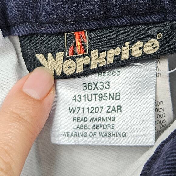Workrite Pants Men's 36 Blue Flame Resistant Westex Arc 12.4 Workwear - Picture 3 of 10